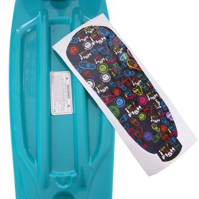 Скейт пенні борд Fish Skateboards  колір Бірюзовий 5