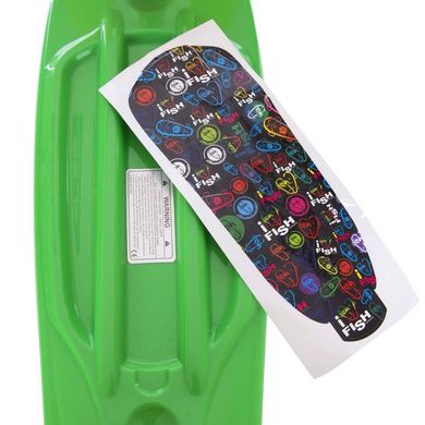 Скейт пенни борд Fish Skateboards цвет Зелёный 6