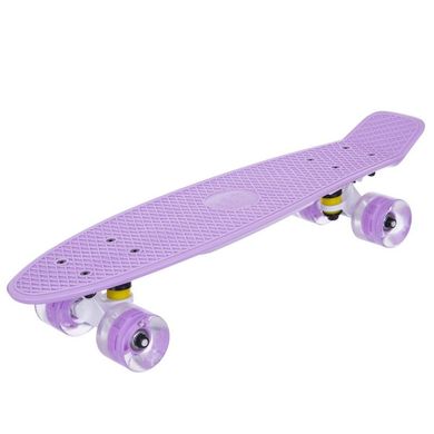 Пенни борд Fish Skateboards со светящимися колесами цвет Розовый 2