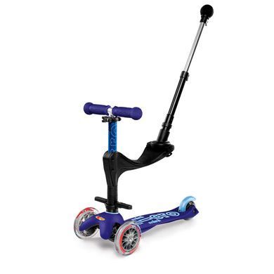 Cамокат 5в1 с родительской ручкой Micro Mini 3in1 Deluxe Plus цвет Синий 2