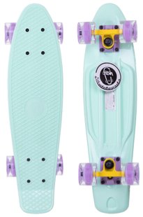 Пенні борд Fish Skateboards з світящими колесами колір Ментол 1