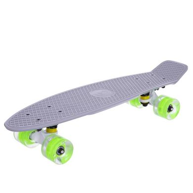 Пенни борд Fish Skateboards со светящимися колесами цвет Серый 2