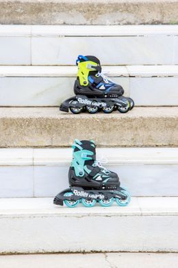 Детские ролики Rollerblade Microblade black-light blue цвет Бирюзовый 11