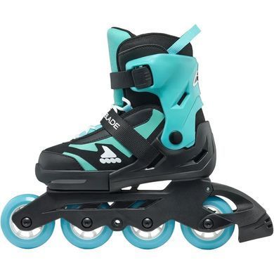 Детские ролики Rollerblade Microblade black-light blue цвет Бирюзовый 9