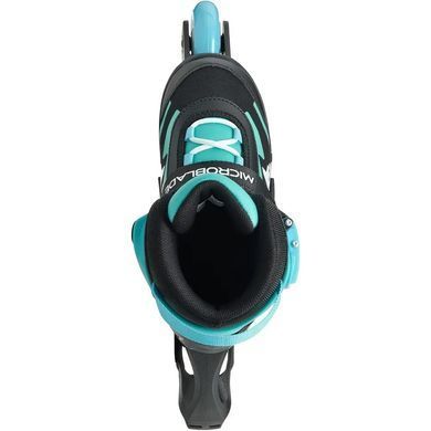 Детские ролики Rollerblade Microblade black-light blue цвет Бирюзовый 8