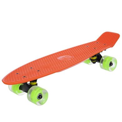 Пенни борд Fish Skateboards со светящимися колесами цвет Оранжевый 2