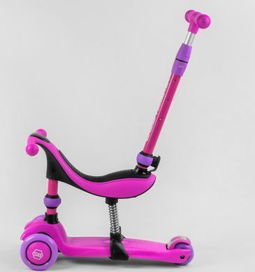 Cамокат 5в1 з сидінням і батьківською ручкою Best Scooter колір Фіолетовий 2