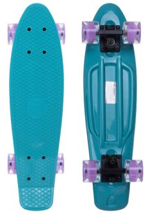 Пенни борд Fish Skateboards со светящимися колесами цвет Бирюзовый 1