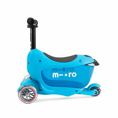 Самокат 3 в 1 з батьківською ручкою MICRO Mini2go Deluxe Plus колір Синій 4