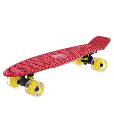 Пенни борд Fish Skateboards со светящимися колесами цвет Красный 2