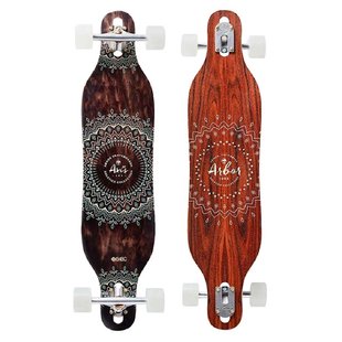 Лонгборд Arbor Skateboards Solstice Axis цвет Коричневый/Белый 1