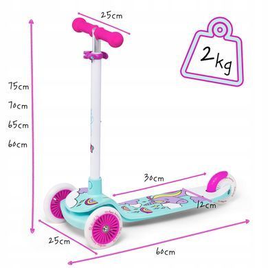 Дитячий самокат Raven Laviana LED Mint/Pink колір Ментол 2