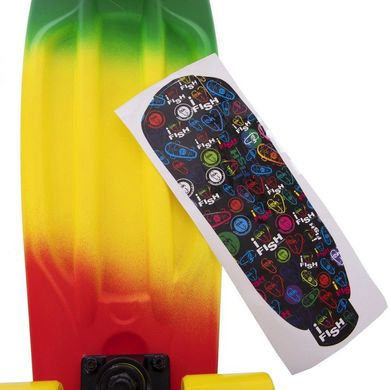 Пенні борд Fish Skateboards матовая поверхность цвет Красный 5