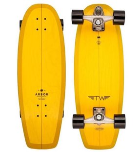 Серф скейт Arbor Carver Surfskate цвет Жёлтый 1