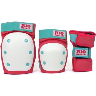 Защита для роликов Rio Roller Triple Pad Set цвет Розовый 1