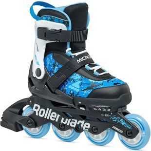 Детские ролики Rollerblade Microblade SL black-sky blue цвет Голубой 1