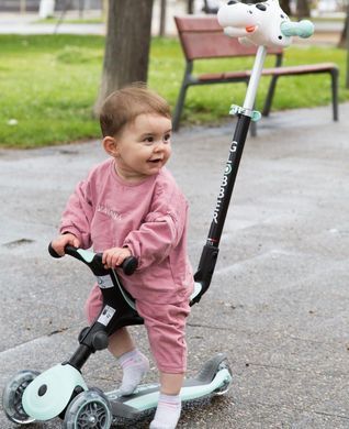 Дитячий самокат 3в1 Globber GO-UP Foldable Plus Lights колір Ментол 2