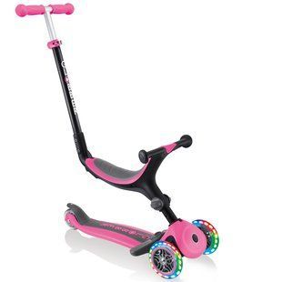 Дитячий самокат 3в1 Globber GO-UP Foldable Plus Lights колір Рожевий 1
