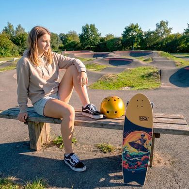 Серф скейт NKX Wide Surfskate Surfing Skull колір Жовтий 9