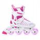 Детские ролики Raven Grace White/Pink LED wheels размер 28-31 (st310)