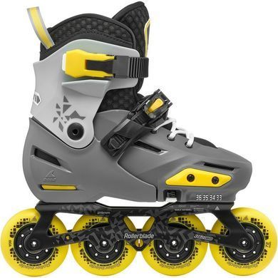 Детские ролики Rollerblade Apex charcoal-yellow  цвет Серый 6