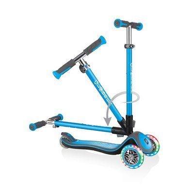 Самокат Globber Elite Deluxe Lights оригинал цвет Голубой 4