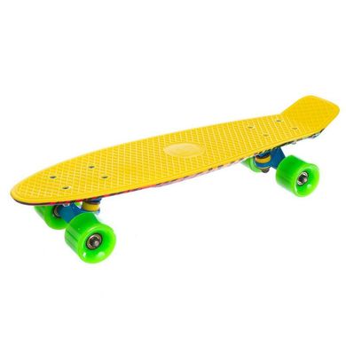 Пенни борд Fish Skateboards Print цвет Зелёный 3