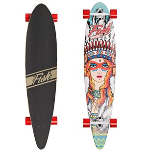 Лонгборд longboard Fish Skateboards колір Червоний 1