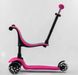 Дитячий самокат 3в1 з сидінням батьківською ручкою Best Scooter Pink (sd134)