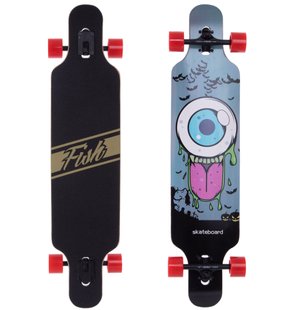 Лонгборд longboard Fish Skateboards цвет Голубой 1