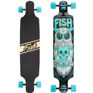 Лонгборд longboard Fish Skateboards цвет Ментол 1