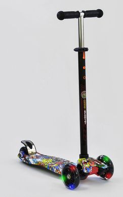 Дитячий триколісний самокат Best Scooter Maxi Print колір Чорний 2